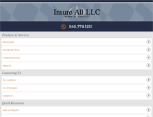 Tablet Screenshot of insureallllc.com